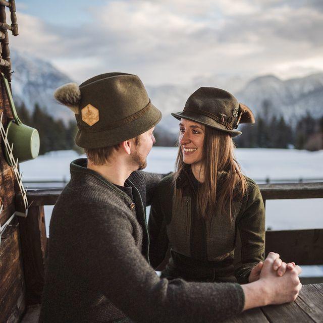 Winterliches Paarshooting auf der Alm