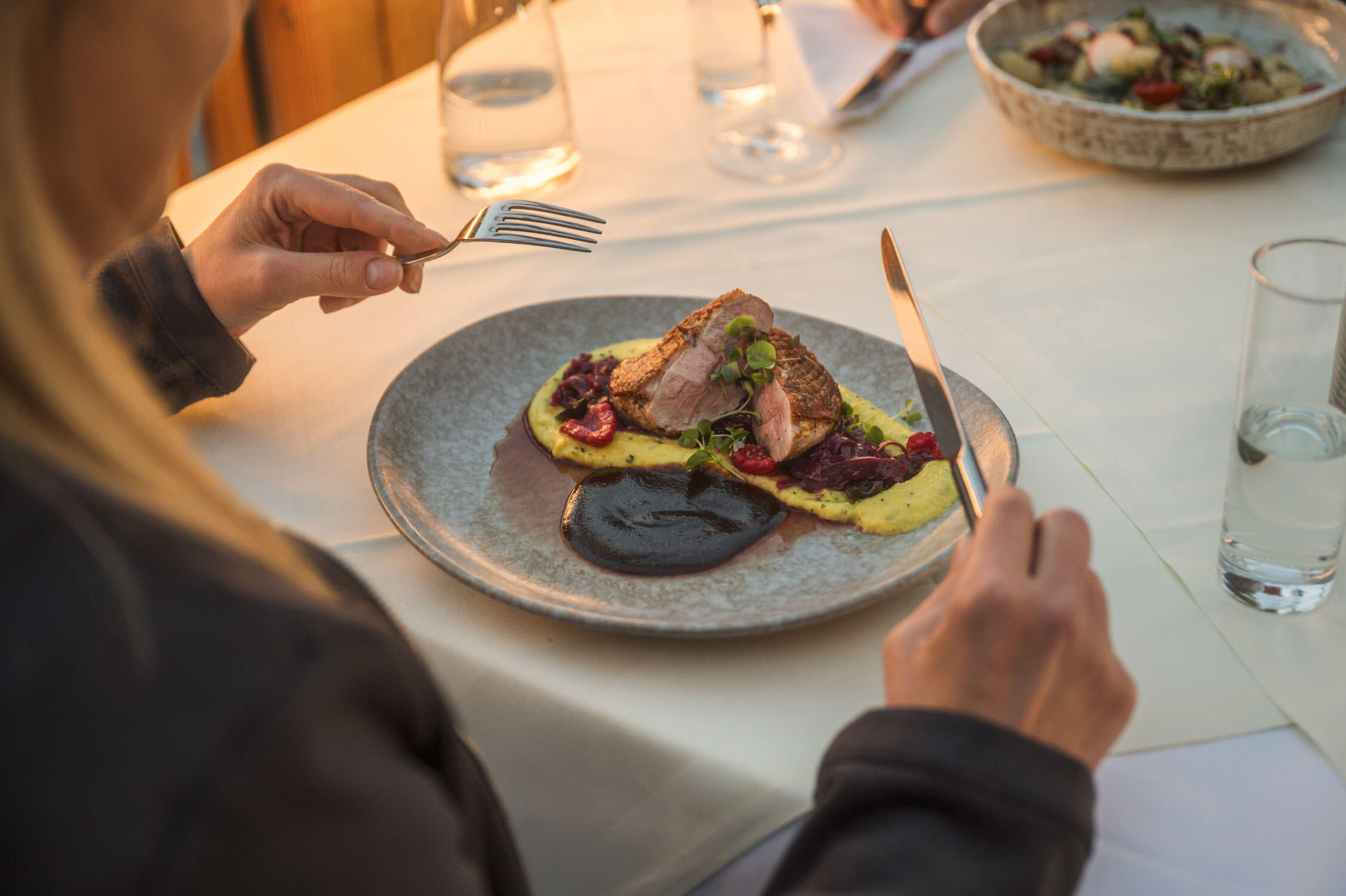 Das Abendessen ist in serviert